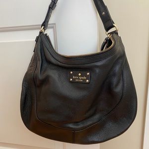 Kate Spade zippered hobo bag black